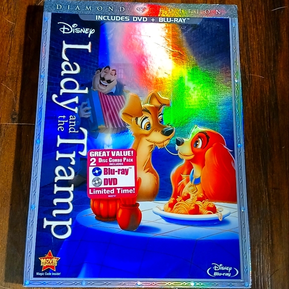Walt Disney's LADY AND THE TRAMP Diamond Edition on DVD + BLU-RAY - Picture 1 of 2